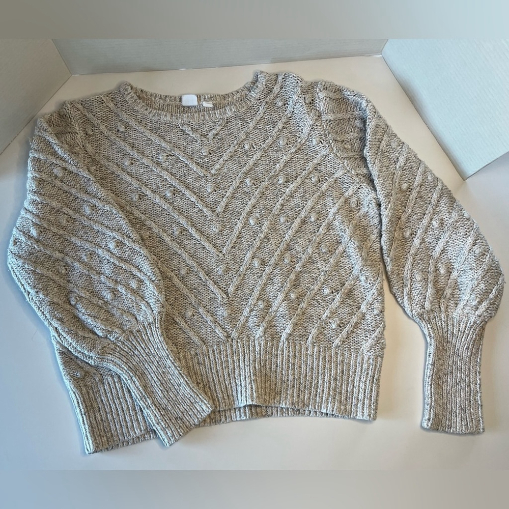 GAP Womens Cable Knit Sweater Beige - Picture 2 of 7